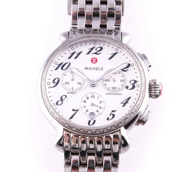 Michele 38mm Diamond Chronograph Watch!! main image 7